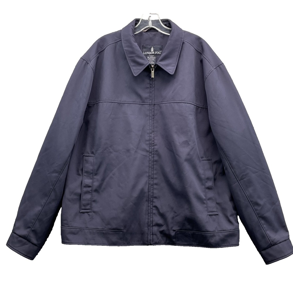 London Fog Detroit Jacket Men's XL Navy Canvas Carpenter Workwear Casual Utility